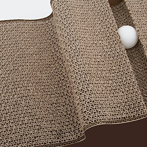 Best Pet Supplies Corrugated Cardboard Cat Scratcher Refill Pads, Lounger, and Fun Interactive Scratching Boards, Claw Safe, Durable, Natural Recycled Materials, Supports Active Play - Cat-Shape - Image 5