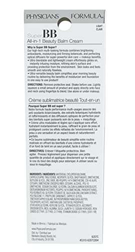 Physicians Formula Super BB Cream All in 1 Beauty Balm Foundation Cream SPF 30, Light - Image 5