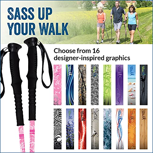 York Nordic Hiking & Walking Poles - Cushion Foam Hiking Grips - Lightweight, Adjustable, and Collapsible -2 Pieces Adjustable w/flip Locks, Detachable feet and Travel Bag (Camouflage) - Image 9
